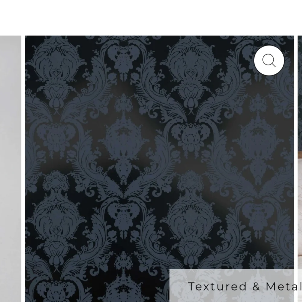 NWT Tempaper & CO. Damsel Peel and Stick Wallpaper Metallic Black Pearl